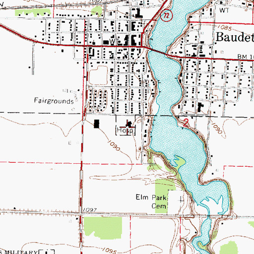 Topographic Map of Altru Clinic, MN