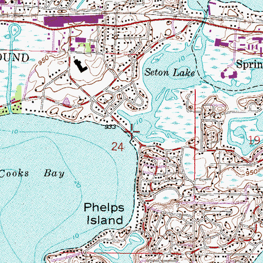 Topographic Map of Emerald Lake Bridge, MN