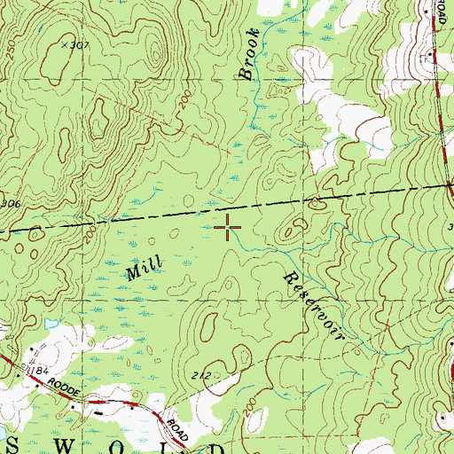Topographic Map of Reservoir Brook, CT