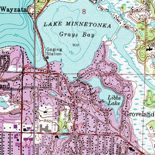 Topographic Map of Libbs Lake Bridge, MN