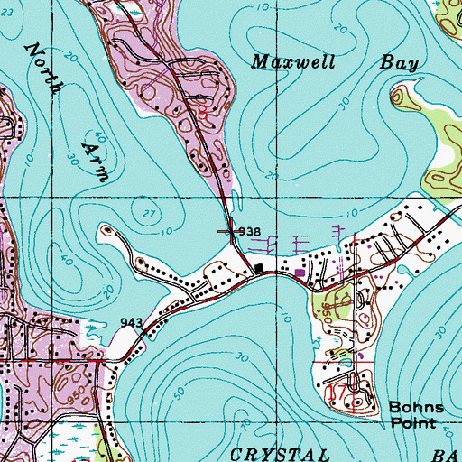 Topographic Map of Boy Scout Bridge, MN