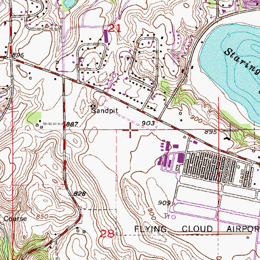 Topographic Map of Flying Cloud Fields, MN