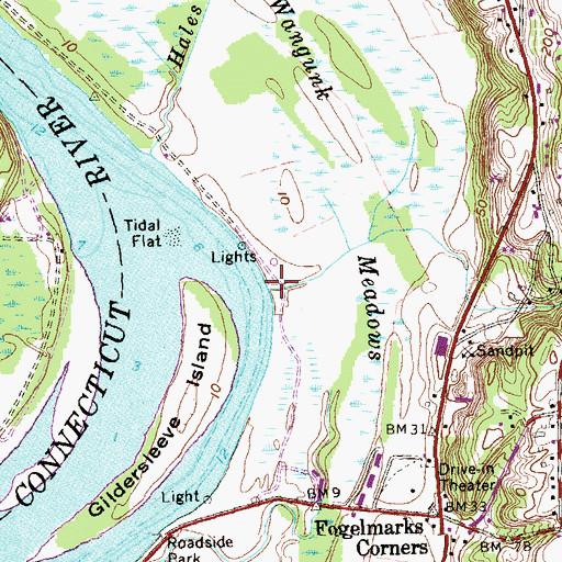 Topographic Map of Reservoir Brook, CT