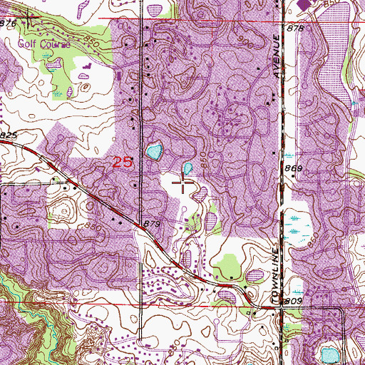 Topographic Map of Prairie East Park, MN