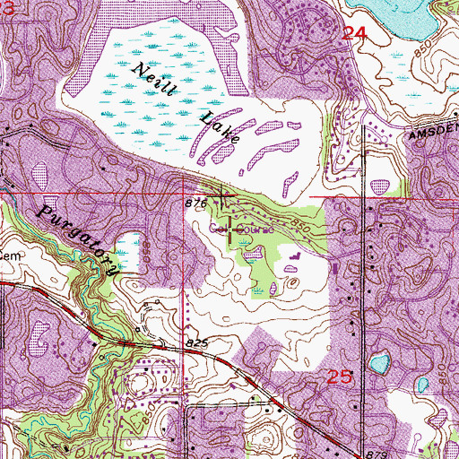 Topographic Map of Olympic Hills Golf Course, MN