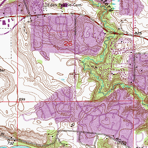 Topographic Map of Homeward Hills Park, MN