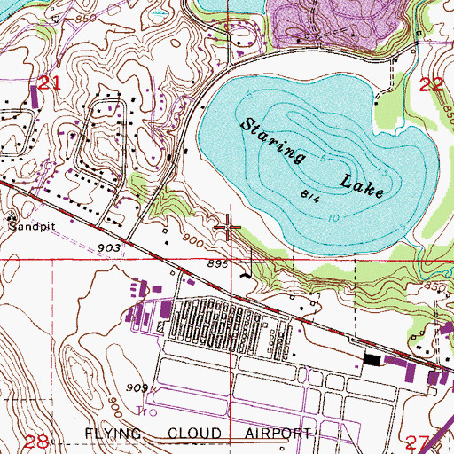 Topographic Map of Staring Lake Park, MN