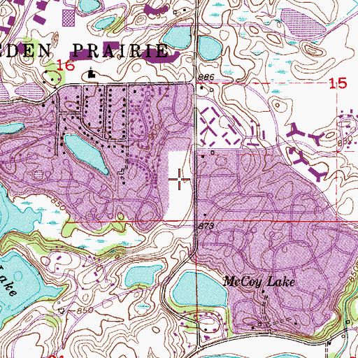 Topographic Map of Pheasant Woods Park, MN