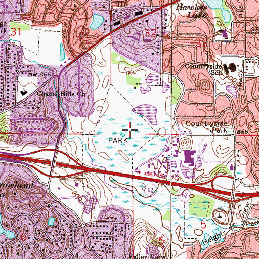 Topographic Map of Bredesen Park, MN