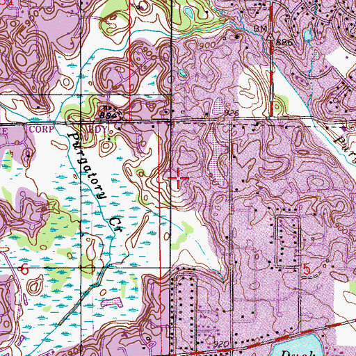 Topographic Map of Rustic Hills Park, MN