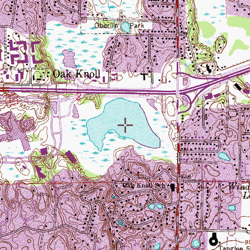 Topographic Map of Crane Lake, MN
