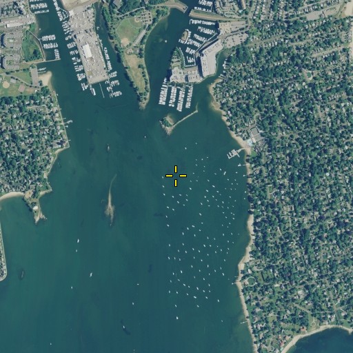 Aerial/Satellite Image of Rhode Island Rocks, CT