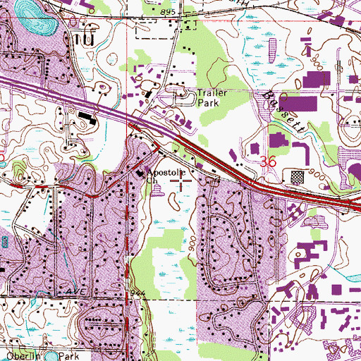 Topographic Map of LaCompte Green Community Playfield, MN