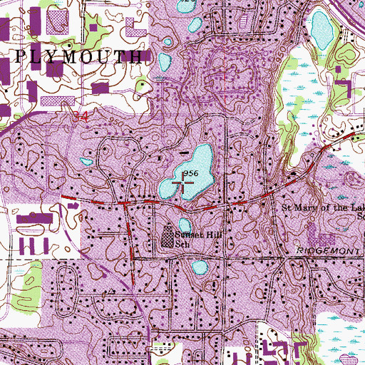 Topographic Map of Cavanaugh Lake, MN