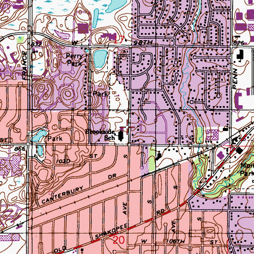 Topographic Map of Harrison Picnic Grounds, MN