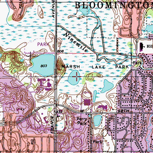 Topographic Map of Comma Lake, MN