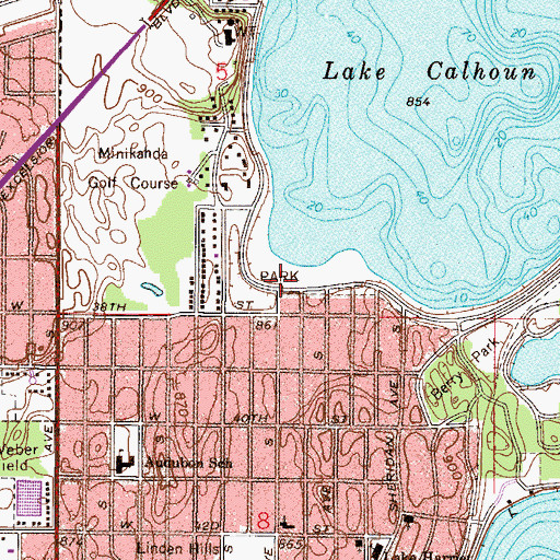 Topographic Map of Beard's Plaisance, MN