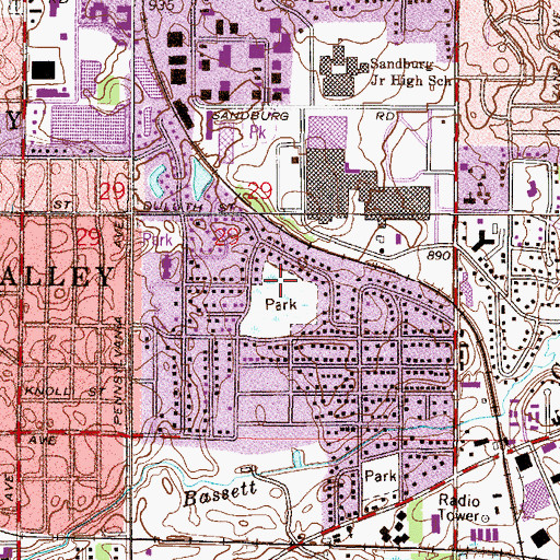 Topographic Map of Hampshire Park, MN