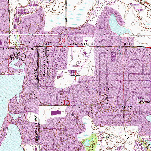 Topographic Map of Kerber Park, MN
