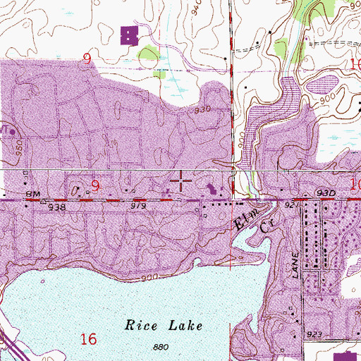 Topographic Map of Lakeview Knolls Park, MN