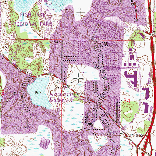 Topographic Map of Donahue North Park, MN