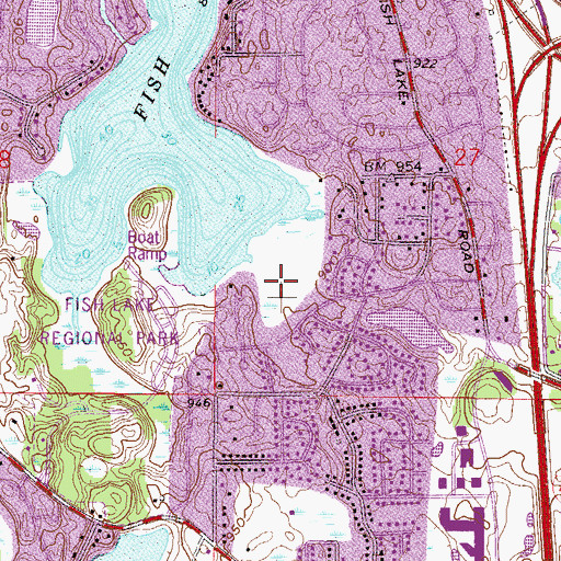 Topographic Map of Timber Crest Forest Park, MN
