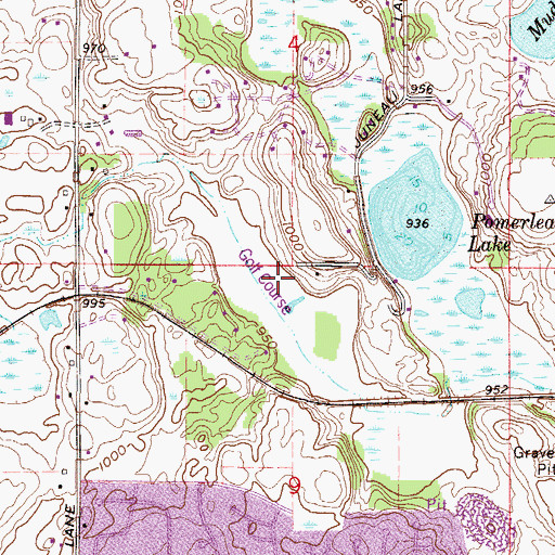 Topographic Map of Hampton Hills Golf Course, MN