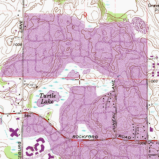 Topographic Map of Turtle Lake Park, MN