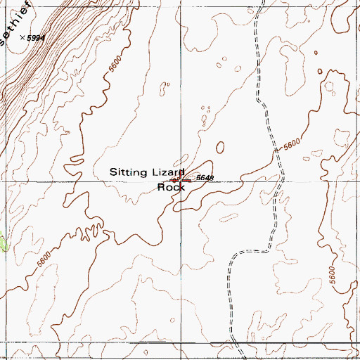 Topographic Map of Sitting Lizard Rock, AZ