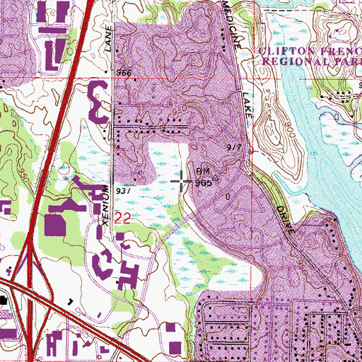 Topographic Map of Heritage Park, MN