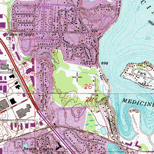 Topographic Map of West Medicine Lake Park, MN