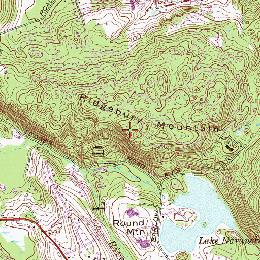 Topographic Map of Seth Low Mountain, CT