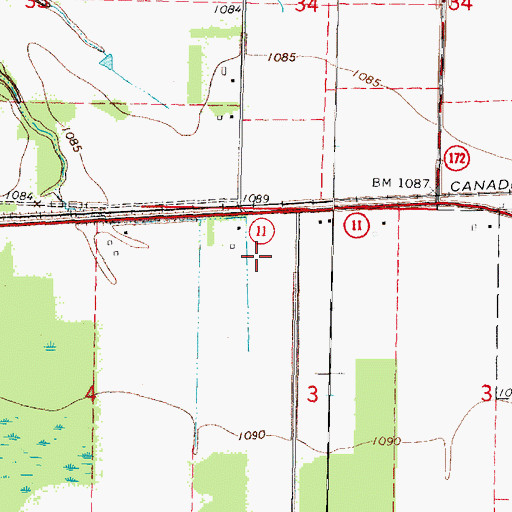 Topographic Map of Lake of the Woods School, MN
