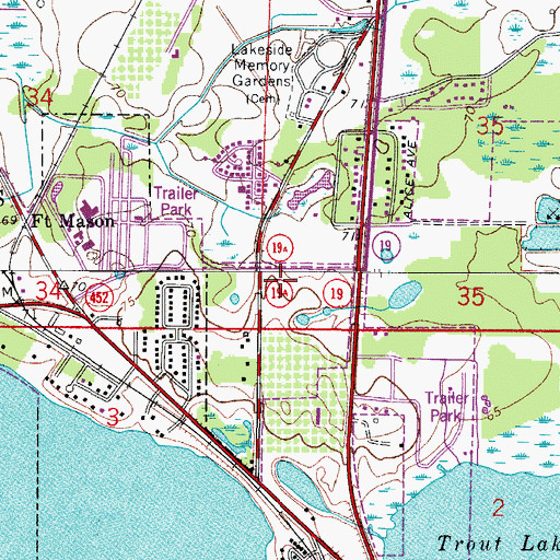 Topographic Map of Eustis Church of the Nazarene, FL