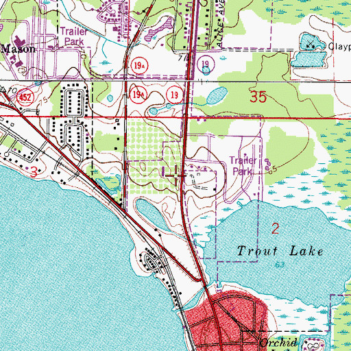 Topographic Map of First Church of God, FL