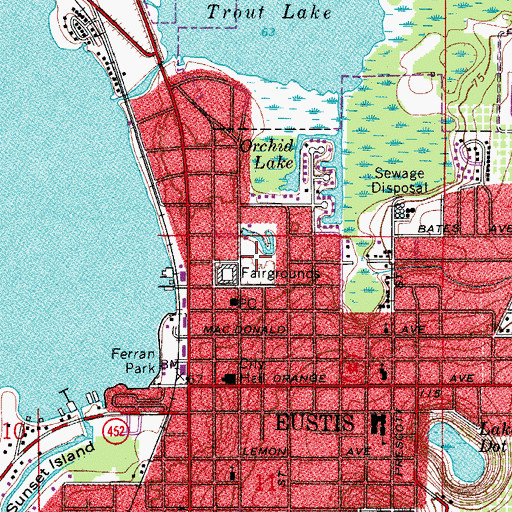 Topographic Map of Grove Square Shopping Center, FL