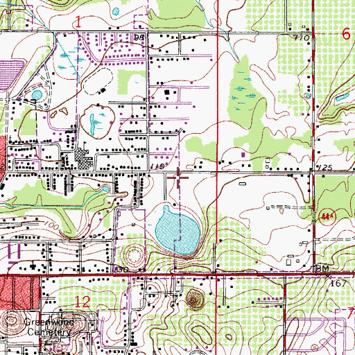 Topographic Map of Carver Park, FL