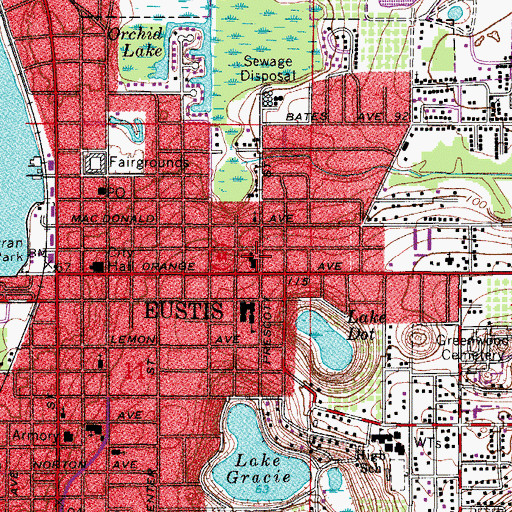 Topographic Map of Jesus Holiness Pentecostal Church, FL