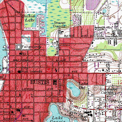 Topographic Map of Winston -Bromfield Memorial Tower, FL