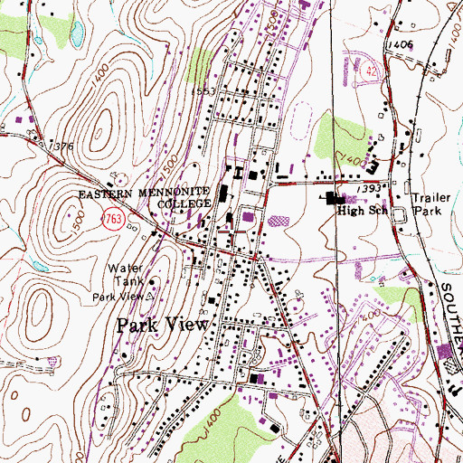 Topographic Map of Blosser House, VA