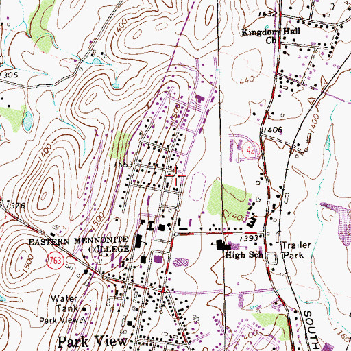 Topographic Map of Gnagey House, VA