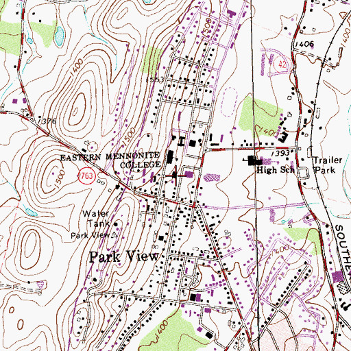 Topographic Map of Lehman Auditorium, VA
