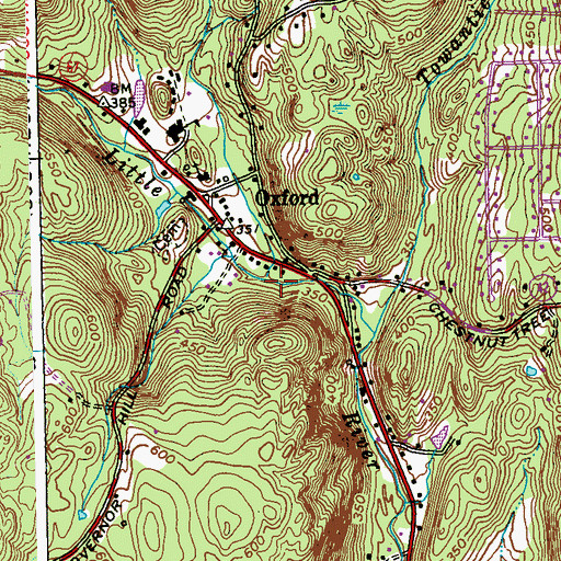 Topographic Map of Riggs Street Brook, CT