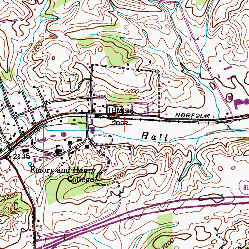 Topographic Map of DeVault Field, VA