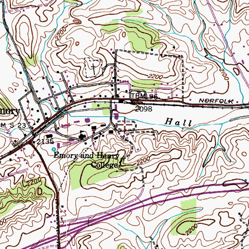 Topographic Map of Fullerton Field, VA