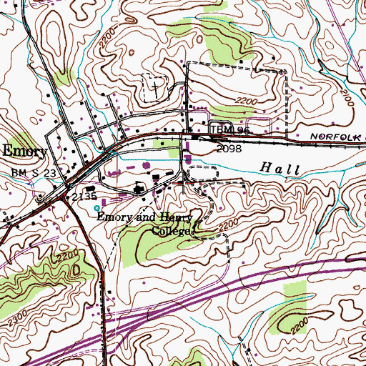 Topographic Map of Martin - Brock Student Center, VA