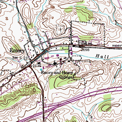 Topographic Map of Scarbrough House, VA