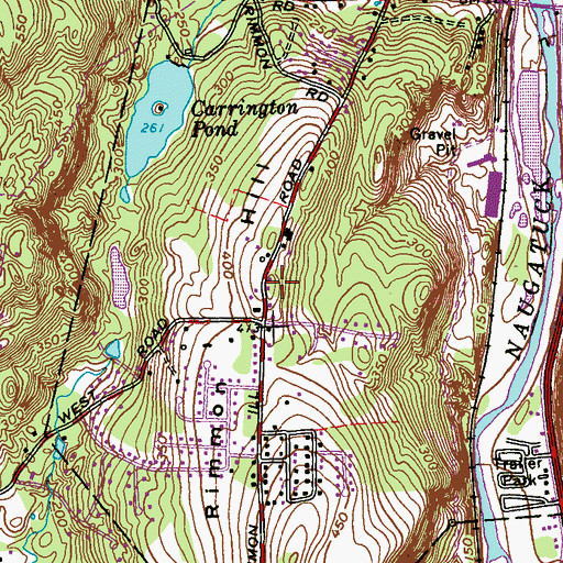 Topographic Map of Rimmon Hill, CT
