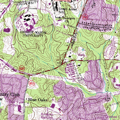 Topographic Map of Potomac Heights Building, VA