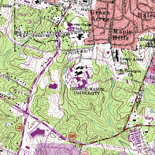 Topographic Map of Student Union I Building, VA